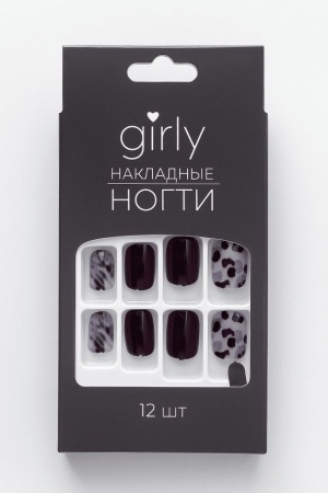153-B18 Накладные ногти GIRLY ?Dalmatian?, 12 шт., с клеевыми пластинами 153-B18 - купить в интернет-магазине «Буратино»