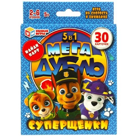 Супер щенки. НАЙДИ ПАРУ! Мега дубль 5 в 1. 30 карточек. 95х110х20мм. Умные игры в кор.50шт 465025054 - купить в интернет-магазине «Буратино»