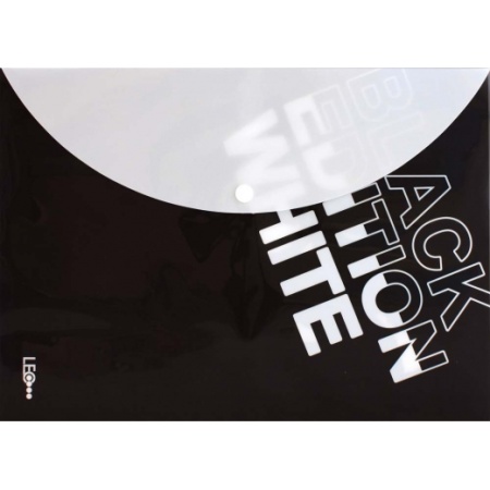 Конверт на кнопке А4 "Black Edition" белый L5602 490618 - купить в интернет-магазине «Буратино»