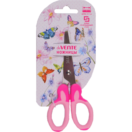 Ножницы детские "deVENTE. Butterfly 12,7 см, двухцветные, розовый 8010214 - купить в интернет-магазине «Буратино»