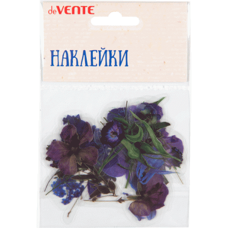Набор наклеек для творчества "deVENTE. Violet flowers" от 2x6 см до 5x6 см, ПВХ 8002223 - купить в интернет-магазине «Буратино»