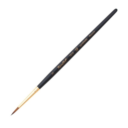 Кисть Синтетика Им.Колонок Круглая Roubloff 1S15 № 3 корот.руч 1S15-3 черная 176 1767189 - купить в интернет-магазине «Буратино»