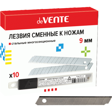 Лезвия сменные "deVENTE" к ножам 09 мм, 10 шт 4092300 - купить в интернет-магазине «Буратино»