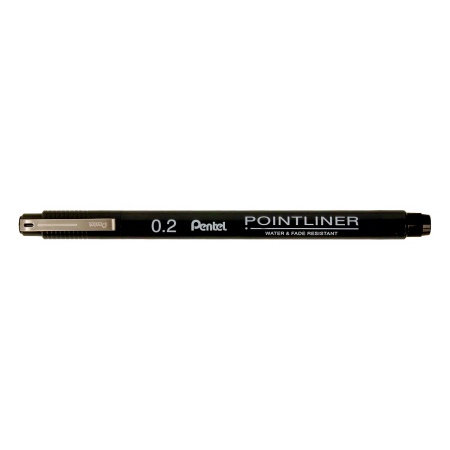 "Pentel"   Линер Pointliner   0.2 мм  . S20P-2A черные чернила - купить в интернет-магазине «Буратино»
