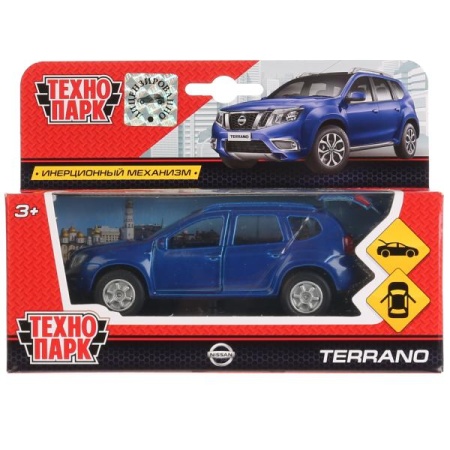 Машина металл NISSAN terrano, 12 см, дв., багаж., инерц., синий, кор. Технопарк в кор.2*24шт SB-17-4 - купить в интернет-магазине «Буратино»