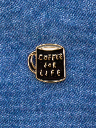 Значок "Coffee for life" XZ3711 - купить в интернет-магазине «Буратино»