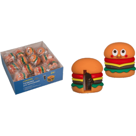 Точилка для карандашей "deVENTE. Hamburger" 31x31x34 мм, 1 отверстие, пластиковая 8031315 - купить в интернет-магазине «Буратино»