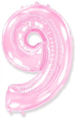 FM 40" Цифра Розовый "9" / Pink / 1 шт / Испания 901769RS - купить в интернет-магазине «Буратино»