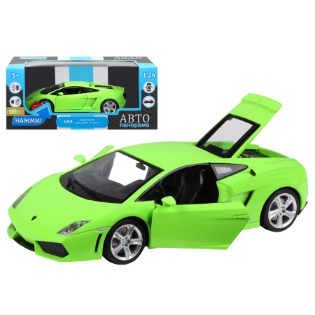 ТМ "Автопанорама" Машинка металлическая 1:24 Lamborghini Gallardo LP560-4, зеленый, откр. двери и ба - купить в интернет-магазине «Буратино»