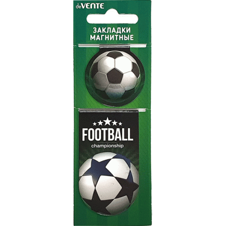 Набор закладок для книг "deVENTE. Football" магнитных бумажных, 2 шт в блистерной упаковке, размер п - купить в интернет-магазине «Буратино»