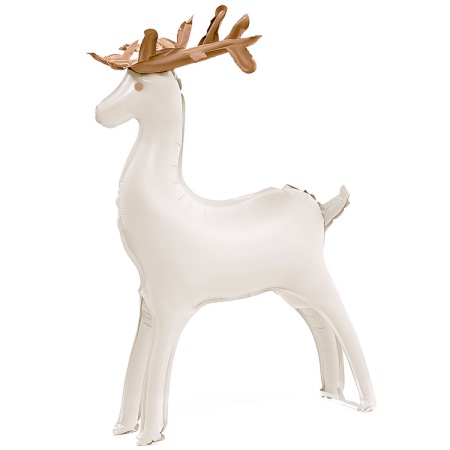Шар 3D (49''/124 см) Фигура, Олень, Бежевый, Сатин, 1 шт. в уп. 26794 - купить в интернет-магазине «Буратино»