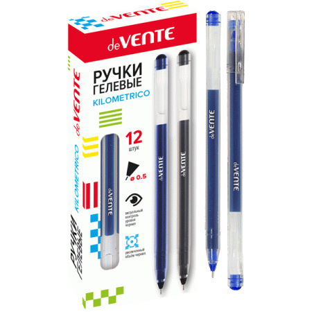 Ручка гелевая "deVENTE. Kilometrico" d=0,5 мм, синяя 5051018 - купить в интернет-магазине «Буратино»