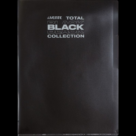 Папка-уголок c 3-мя отделениями "deVENTE. TOTAL BLACK" A4 (230x310 мм) 180 мкм 3074321 - купить в интернет-магазине «Буратино»