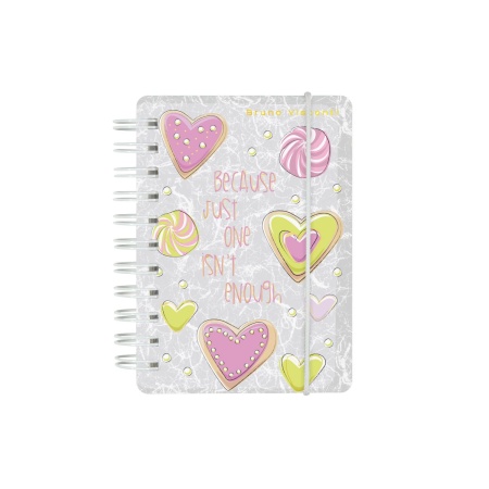 ЗАПИСНАЯ КНИЖКА "CUTE JOURNAL MINI" А7, 80 Л. НА ГРЕБНЕ С РЕЗИНКОЙ "СЛАДКОЕ НАСТРОЕНИЕ. СЕРДЕЧКИ", К - купить в интернет-магазине «Буратино»