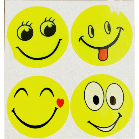 Наклейки световозвращающие "deVENTE. SAFE MODE Smile" ПВХ, 50x50 мм, 4 шт, цвет желтый 9083001 - купить в интернет-магазине «Буратино»