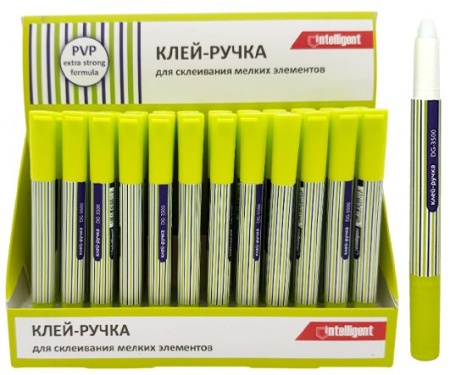 Клей  ручка 3 гр. DG-3500 INTELLIGENT 5мм, круглый корп, дисплей-коробка (36/864) 332013 - купить в интернет-магазине «Буратино»