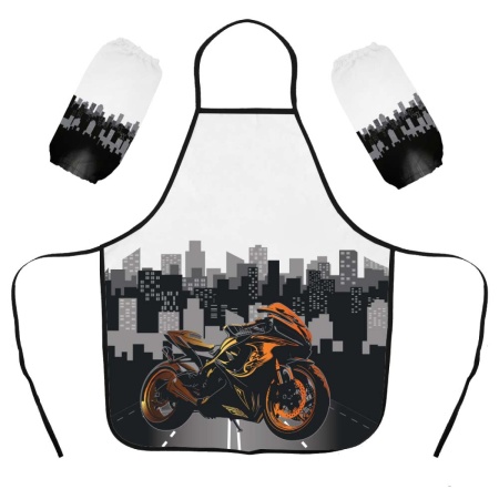 Накидка для труда+нарукавники с рис ПВХ Moto drive 49*53см 252322 КОКОС 252322 - купить в интернет-магазине «Буратино»
