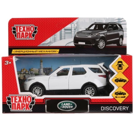 Машина металл LAND ROVER DISCOVERY длина 12 см, двери, багаж, белый, кор. Технопарк в кор.2*36шт DIS - купить в интернет-магазине «Буратино»