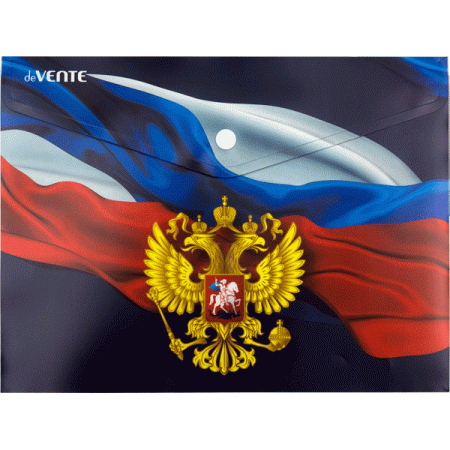 Папка-конверт на кнопке "deVENTE. Герб" A5 (240x180 мм) 180 мкм - купить в интернет-магазине «Буратино»