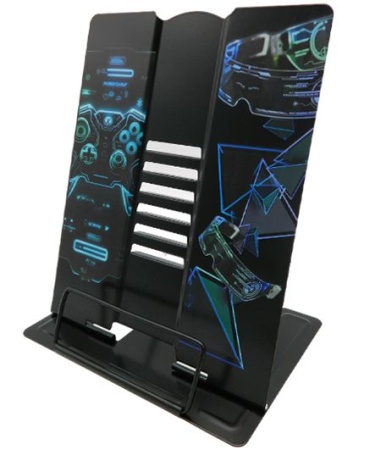 Подставка для книг DE-35010  INTELLIGENT "Игра" металл, 26х21см, черная с рис, в пакете (1/12/48) 33 - купить в интернет-магазине «Буратино»