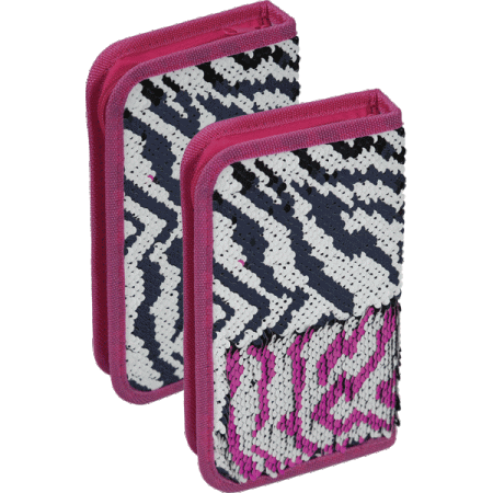 Пенал "deVENTE. Zebra Pink" 19,5x12 см, одностворчатый прямоугольный, на молнии, текстильный с двухс - купить в интернет-магазине «Буратино»
