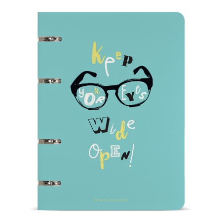 ТЕТРАДЬ НА КОЛЬЦАХ  СО СМЕН. БЛОКОМ 80Л. "KEEP YOUR EYES WIDE OPEN" 7-80-631/03 - купить в интернет-магазине «Буратино»