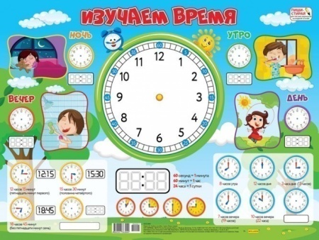 Изучаем время 10-07-0006 10-07-0006 - купить в интернет-магазине «Буратино»