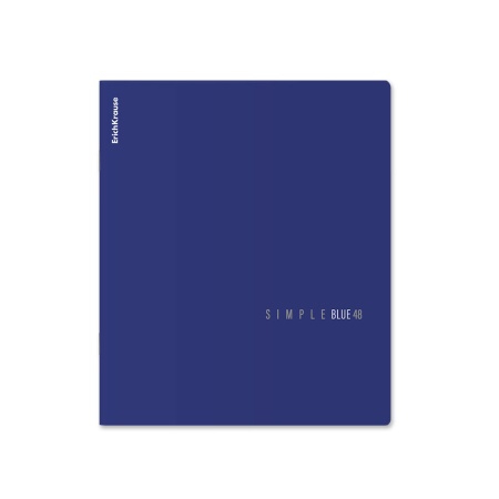 Тетрадь общая ученическая ErichKrause Simple Color, синий, 48 листов, клетка, soft-touch - купить в интернет-магазине «Буратино»