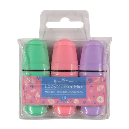 НАБОР ИЗ 3 ТЕКСТОВЫДЕЛИТЕЛЕЙ "LadyMarker  Mini", ПАСТЕЛЬ 22-0066 - купить в интернет-магазине «Буратино»