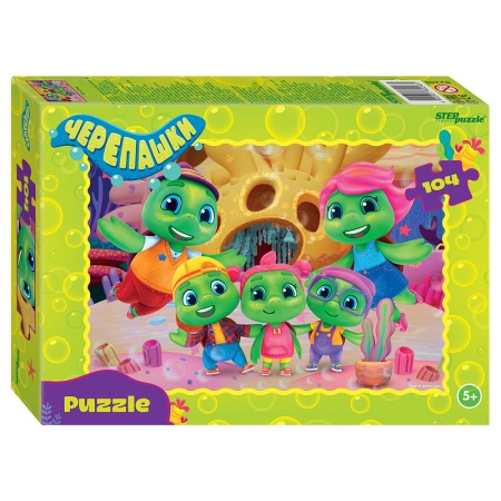 Мозаика "puzzle" 104 "Черепашки" (0+ Медиа) 82248 - купить в интернет-магазине «Буратино»