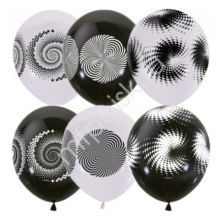 LO 12" Иллюзия , BLACK&WHITE (шелк) 4 ст / 25 шт / 1 уп / Мексика 6060480 - купить в интернет-магазине «Буратино»