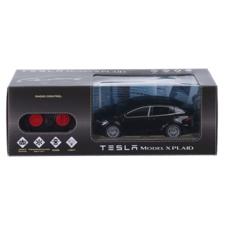 Машина р/у TESLA model x 18 см, черный, кор - в кор.2*24шт - купить в интернет-магазине «Буратино»