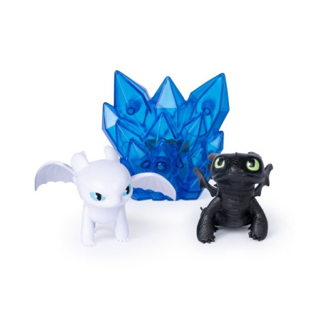 Игрушка Dragons 2 фигурки светящихся дракончиков и люминесцентный кристалл 66629 - купить в интернет-магазине «Буратино»