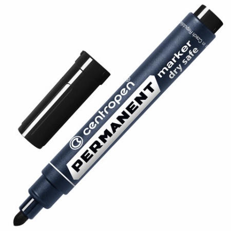 Маркер перманентный CENTROPEN 8510, ЧЕРНЫЙ, круглый наконечник, 2,5 мм, 8510, 5 8510 0112 - купить в интернет-магазине «Буратино»