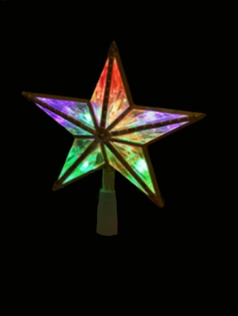Верхушка на ёлку. Звезда с золотом, 15х15см, 10 LED, 1 режим, мульти НВУ-0004 НВУ-0004 - купить в интернет-магазине «Буратино»