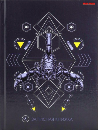 ЗАПИСНАЯ КНИЖКА А5 80л. СКОРПИОН И ГЕОМЕТРИЯ (80-6480) 7БЦ, глянц. ламинац, лен, без линовки 462-0-1 - купить в интернет-магазине «Буратино»
