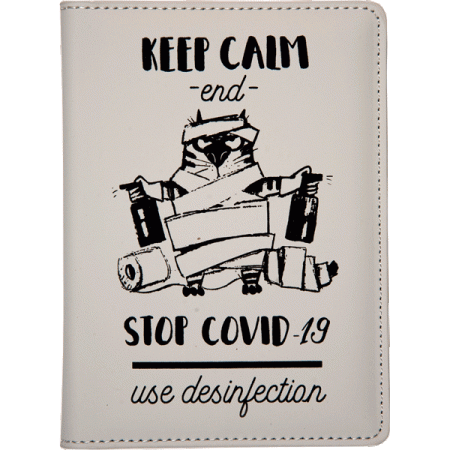 Обложка для паспорта "deVENTE. Keep calm and stop covid!" 10x14 см, искусственная кожа 1030115 - купить в интернет-магазине «Буратино»