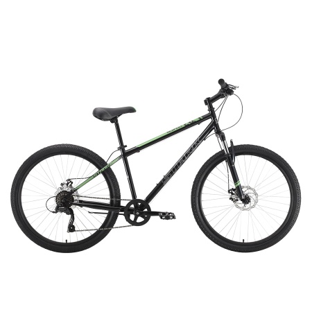Велосипед Stark 22 Respect 26.1 D Microshift Steel черный/зеленый 16" - купить в интернет-магазине «Буратино»
