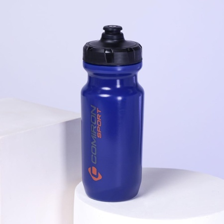 Бутылка велосипедная COMIRON RACE1  Dark Blue  гоночная, силиконовый клапан +уплотнитель, пищевой PP - купить в интернет-магазине «Буратино»