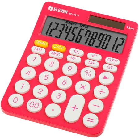 Калькулятор настольный Eleven RK-2311-PK, 12 разрядов, двойное питание, 143*192*26мм, розовый RK-231 - купить в интернет-магазине «Буратино»