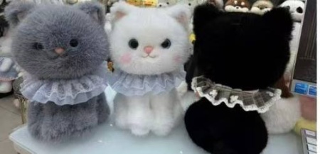 Мягкая игрушка кошка с воротничком - купить в интернет-магазине «Буратино»
