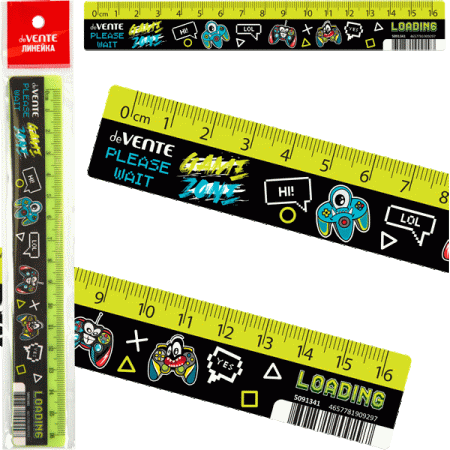 Линейка пластиковая "deVENTE. Game Zone" 16 см 5091341 - купить в интернет-магазине «Буратино»