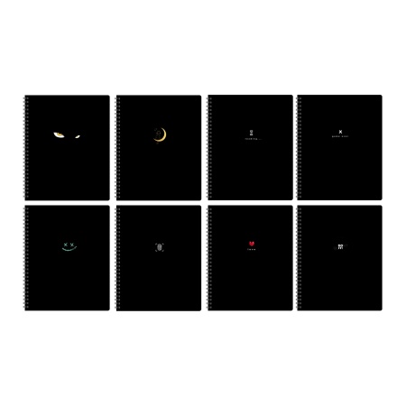 Тетрадь 80л., А5, клетка на гребне BG "In black", выб. лак, двойная обложка Т5гр80_2_вл 12074 - купить в интернет-магазине «Буратино»