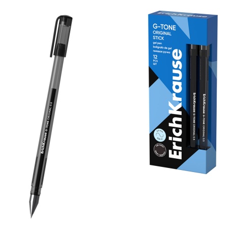 Ручка гелевая ErichKrause G-Tone Stick Original 0.5, цвет чернил черный - купить в интернет-магазине «Буратино»