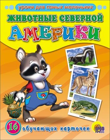 ОБУЧАЮЩИЕ КАРТОЧКИ. ЖИВОТНЫЕ СЕВЕРНОЙ АМЕРИКИ 978-5-378-03077-4 - купить в интернет-магазине «Буратино»