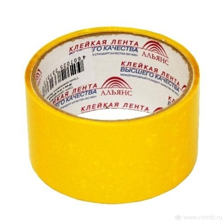 Скотч  48 х 66Э   желтый PackFilm/Альянс - купить в интернет-магазине «Буратино»
