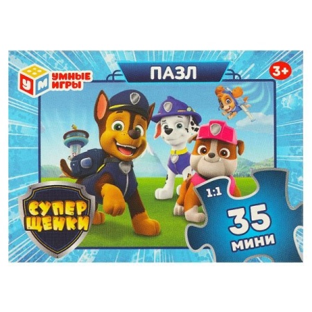 Суперщенки. Пазл классический в коробке. 35 деталей. мини 90х65х25мм. Умные игры в уп.32шт в кор.8уп - купить в интернет-магазине «Буратино»