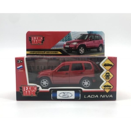Машина металл LADA NIVA длина 12 см, двери, багаж, инерц, красный, кор. Технопарк в кор.2*36шт LADAN - купить в интернет-магазине «Буратино»
