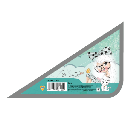 Папка для труда А4 с уголком цветная, CUTE 2017, ПТР-1 - купить в интернет-магазине «Буратино»