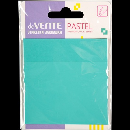 Самоклеящиеся этикетки-закладки "deVENTE. Pastel" пластиковые, 76x76 мм, 50 листов, изумрудные 20114 - купить в интернет-магазине «Буратино»